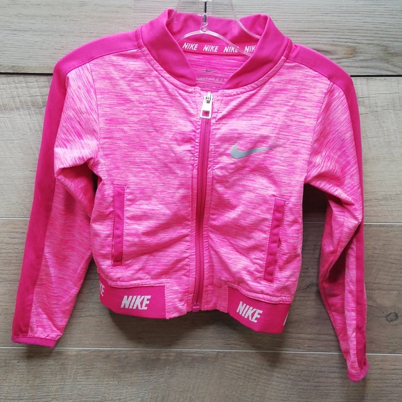 Nike Infant Girls Pink DriFit Jacket W/ Pockets Size 2T - Picture 1 of 9